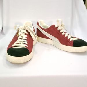 Puma Clyde Archive black/burgundy suede sneakers US 10 EUR 43